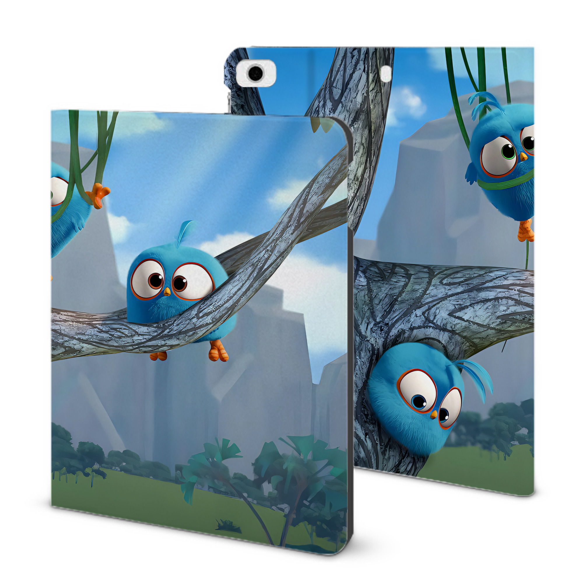 （画像用） Angry Birds アングリーバード IPad ケース ブック型 PUレザー TPU 耐衝撃 軽量 薄型 ペン収納なし 全面保護 IPad 各モデル対応